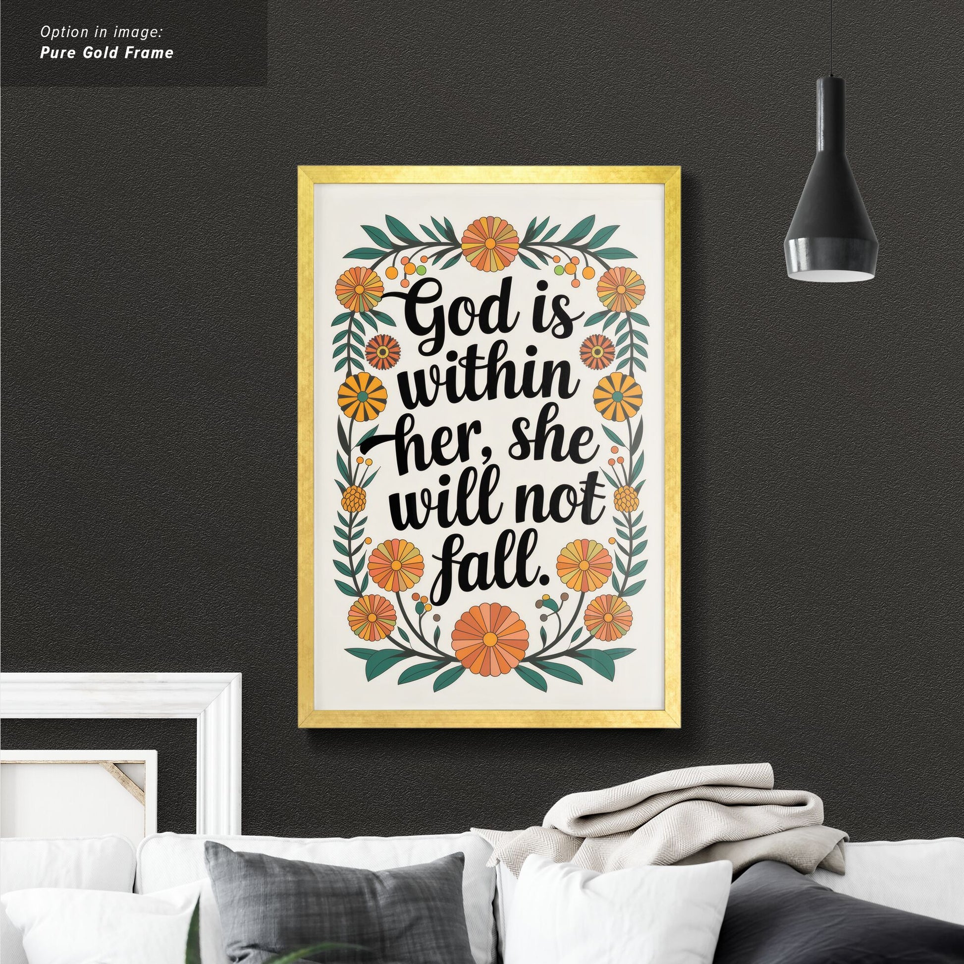 Inspirational Quote with Floral Design