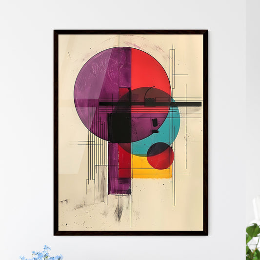 Abstract Bauhaus 1919 Artwork Featuring Vibrant Circles and Lines Default Title