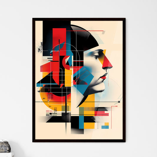 Abstract 2D Graphic: Vibrant Bauhaus Concert Poster with Vintage Paper Texture, Showcasing Artistic Focus & Vibrancy Default Title