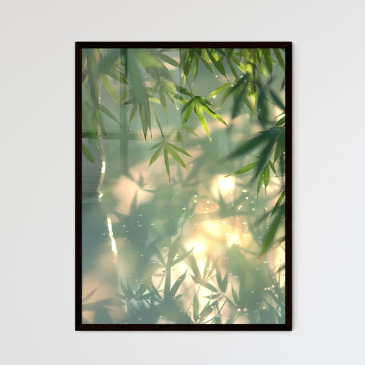 Ethereal Bamboo Leaf Shadows - Framed Art Print