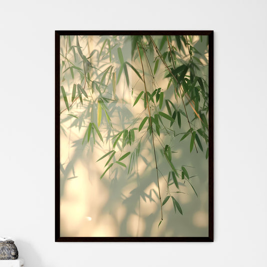 Bamboo Leaf Shadows on Water - Framed Art Print