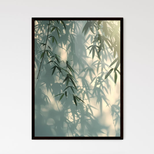 Ethereal Bamboo Shadow Painting - Framed Art Print