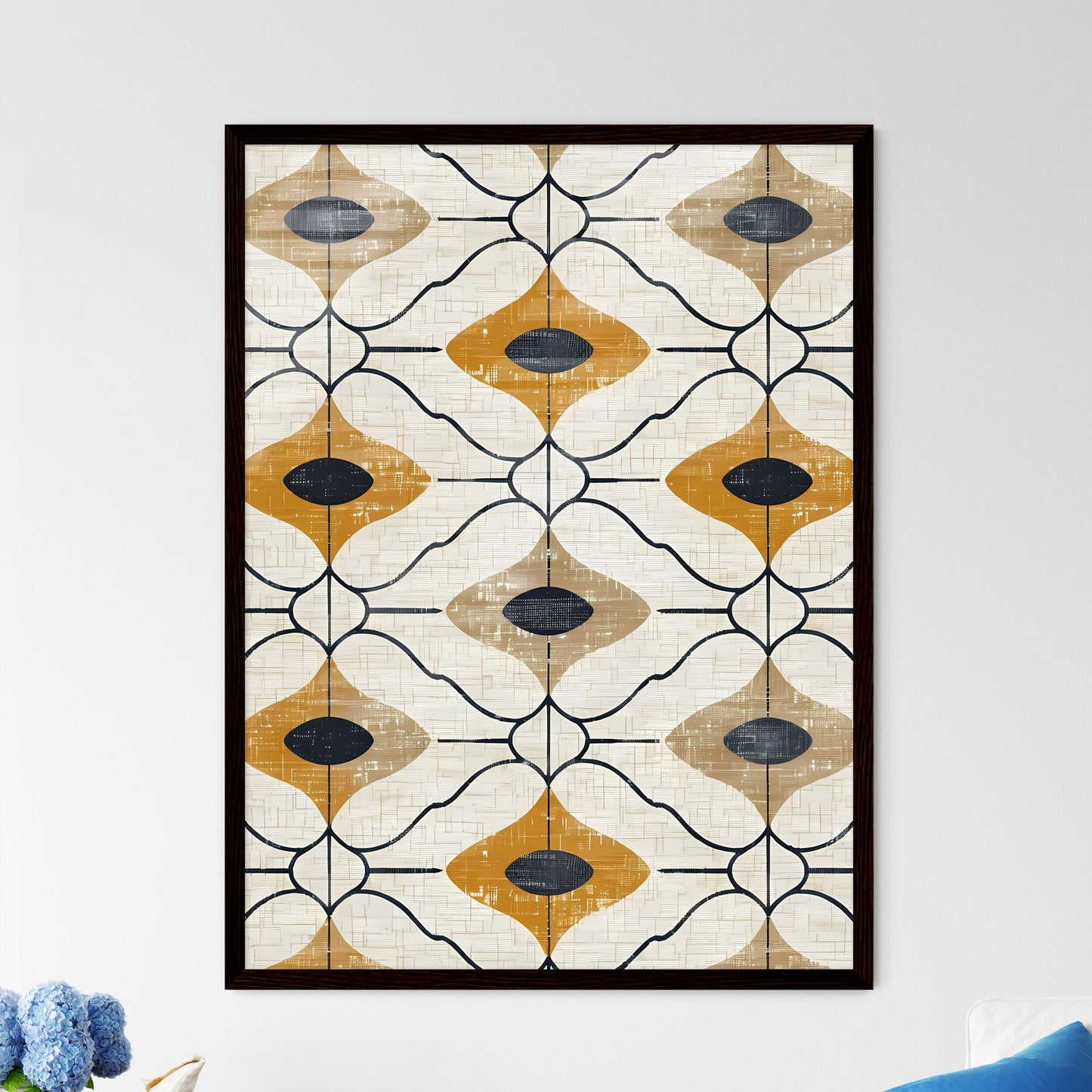 Vibrant Minimalist Abstract Painting Wall Ar - Framed Art Print