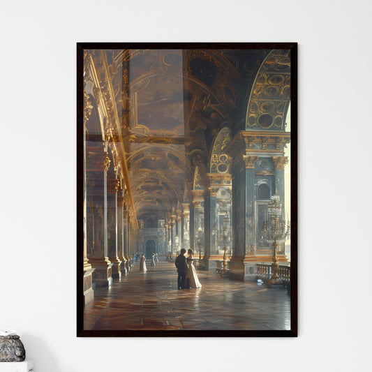Opulent Ballroom Dance in Autumnal Hues of 1747 in Saint Petersburg Framed Art