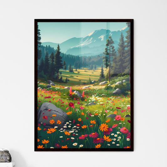 Vibrant Meadow Art - Framed Art Print