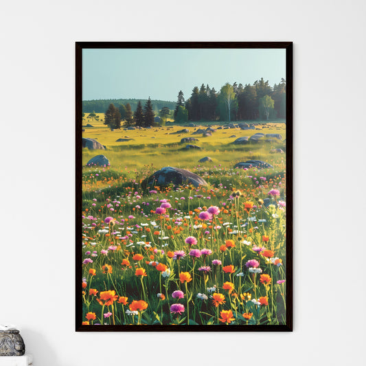 Vibrant Meadow Art - Framed Art Print