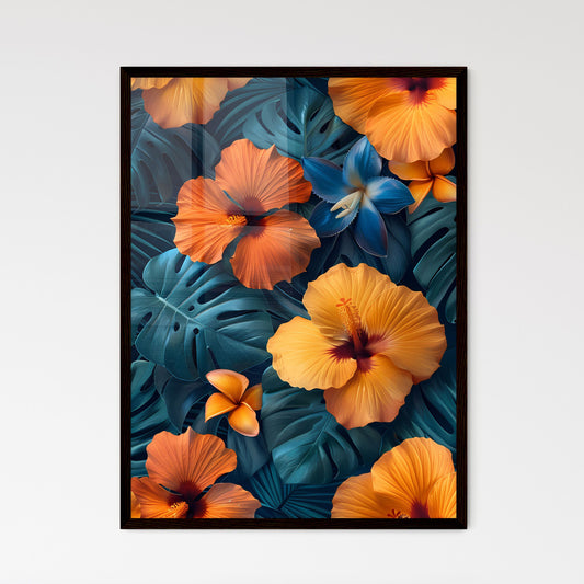 Vibrant Watercolor Painting of Tropical Flow - Framed Art Print