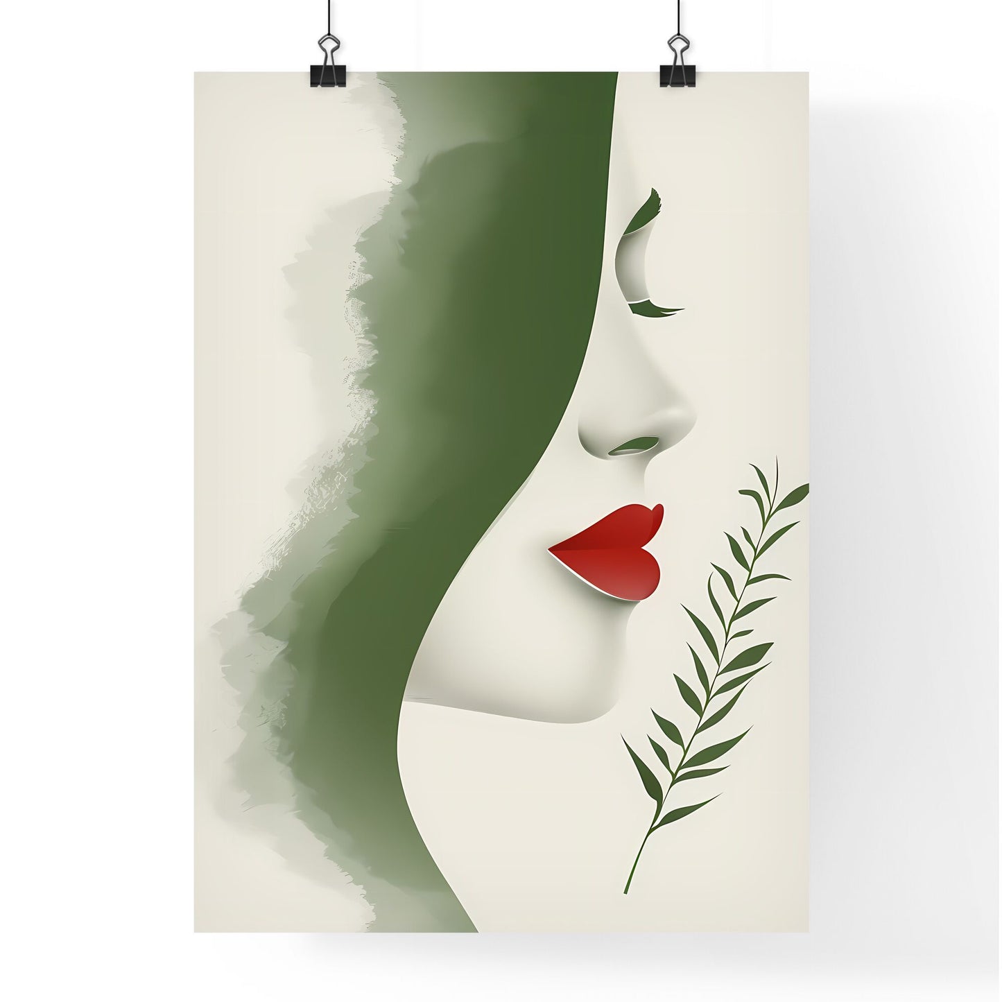 Green logo with white womans face. Domestic intimacy, minimalism, vibrant art focus. Magenta accents, playful animation, distinctive noses. Romantic emotivity. Default Title