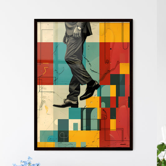 Broadway Musical Murder Mystery Poster: Wall-Walking Man in Moschino-Inspired Minimalist Crossword Art Default Title