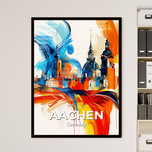 Vibrant Aachen, Germany - A Painting Of A City