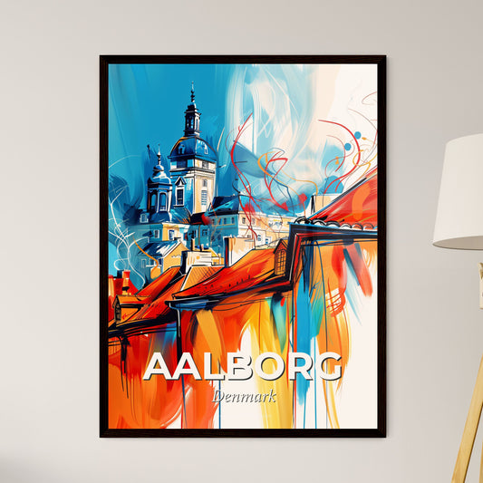 Vibrant Aalborg, Denmark - A Painting Of A City