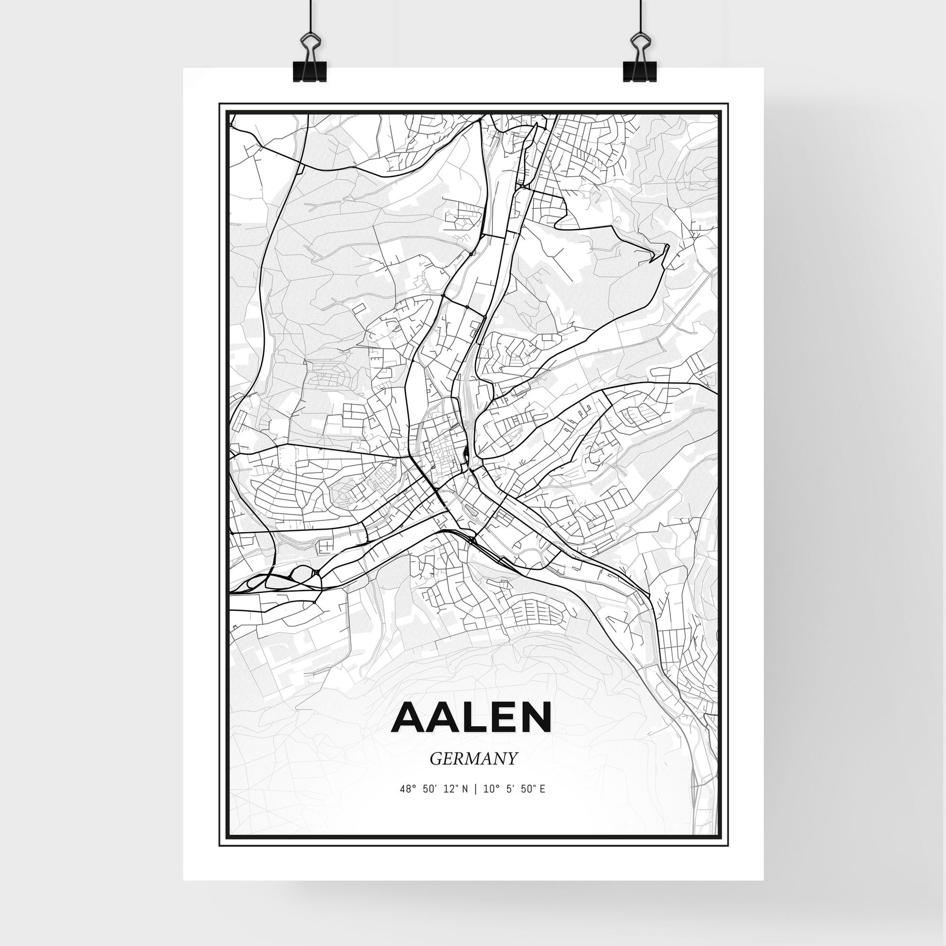 Aalen Germany - Premium City Map Poster