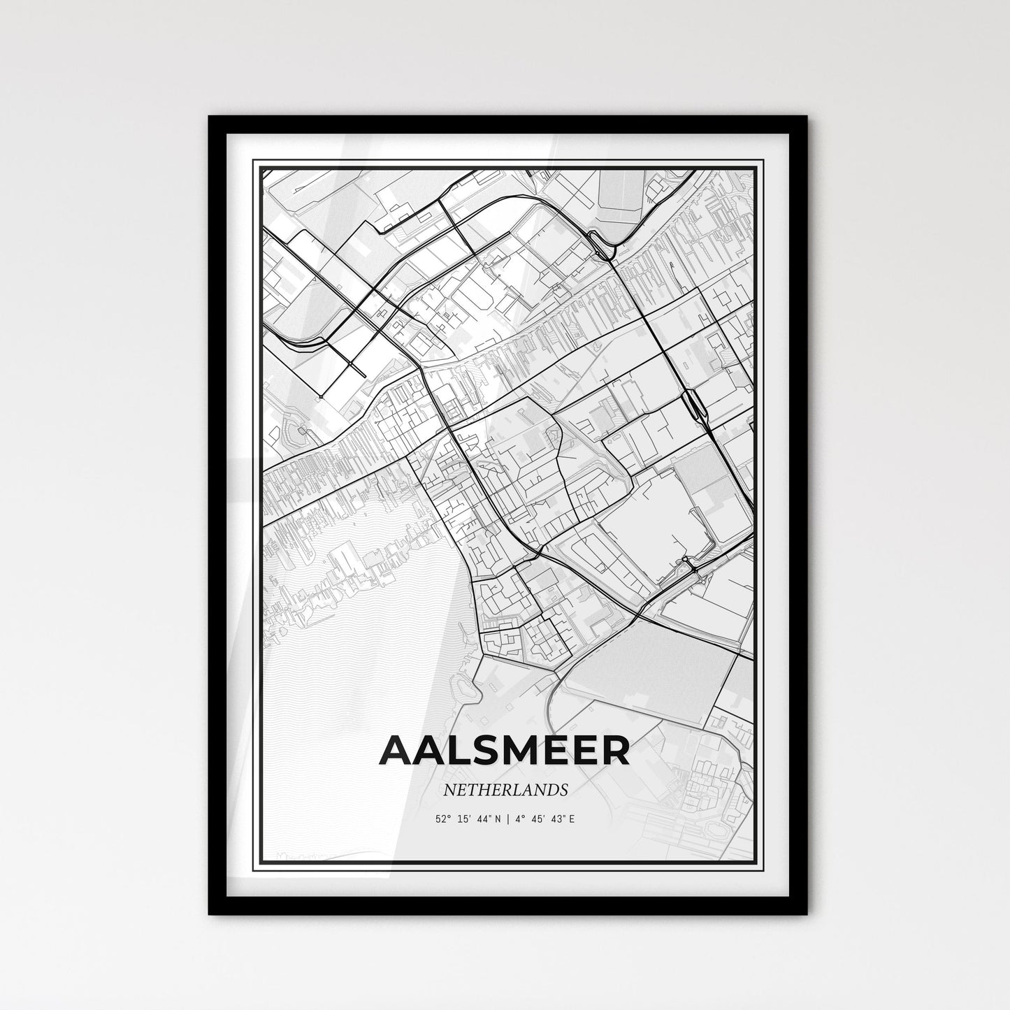  Aalsmeer Netherlands - Scandinavian Style City Map for Modern Home Decor