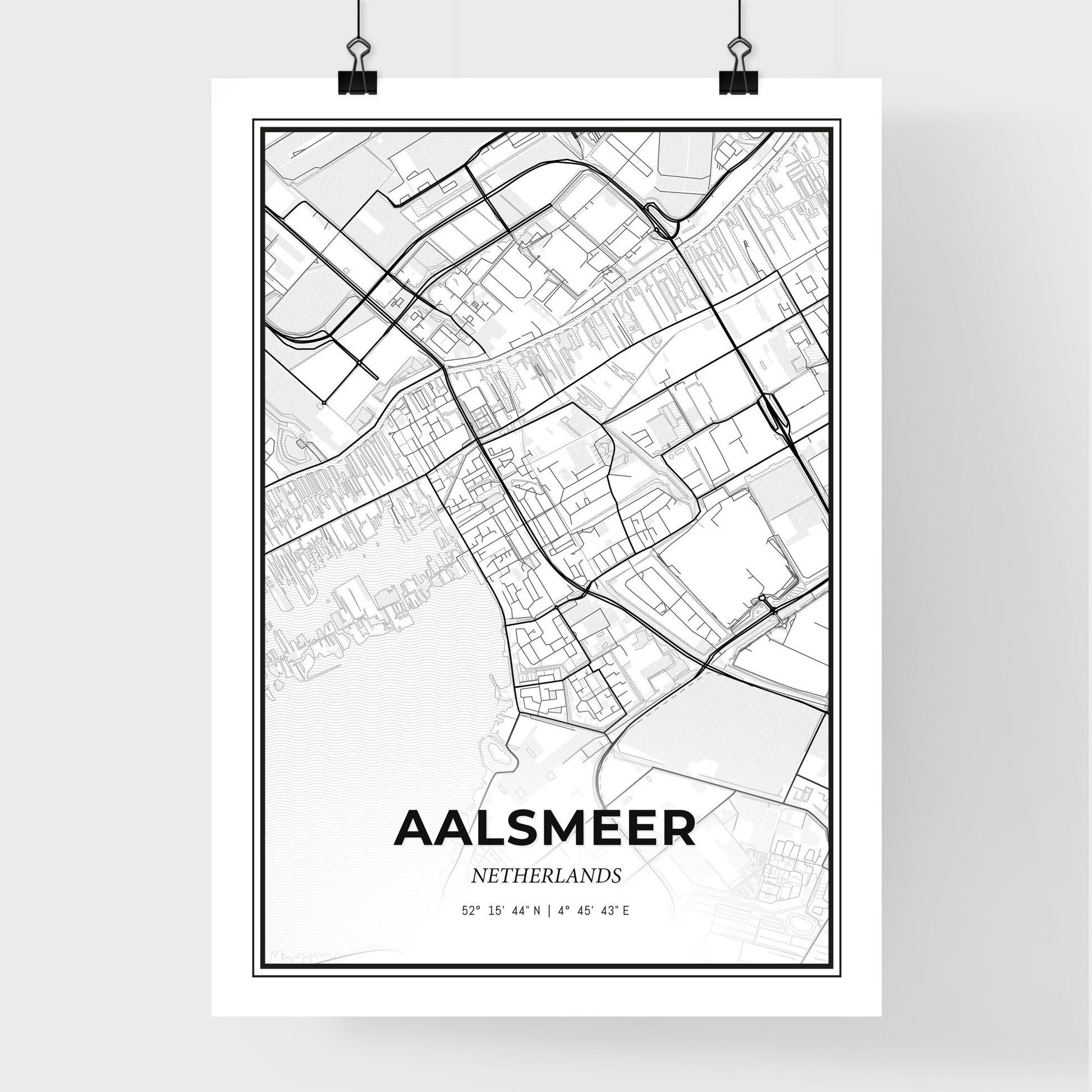  Aalsmeer Netherlands - Premium City Map Poster