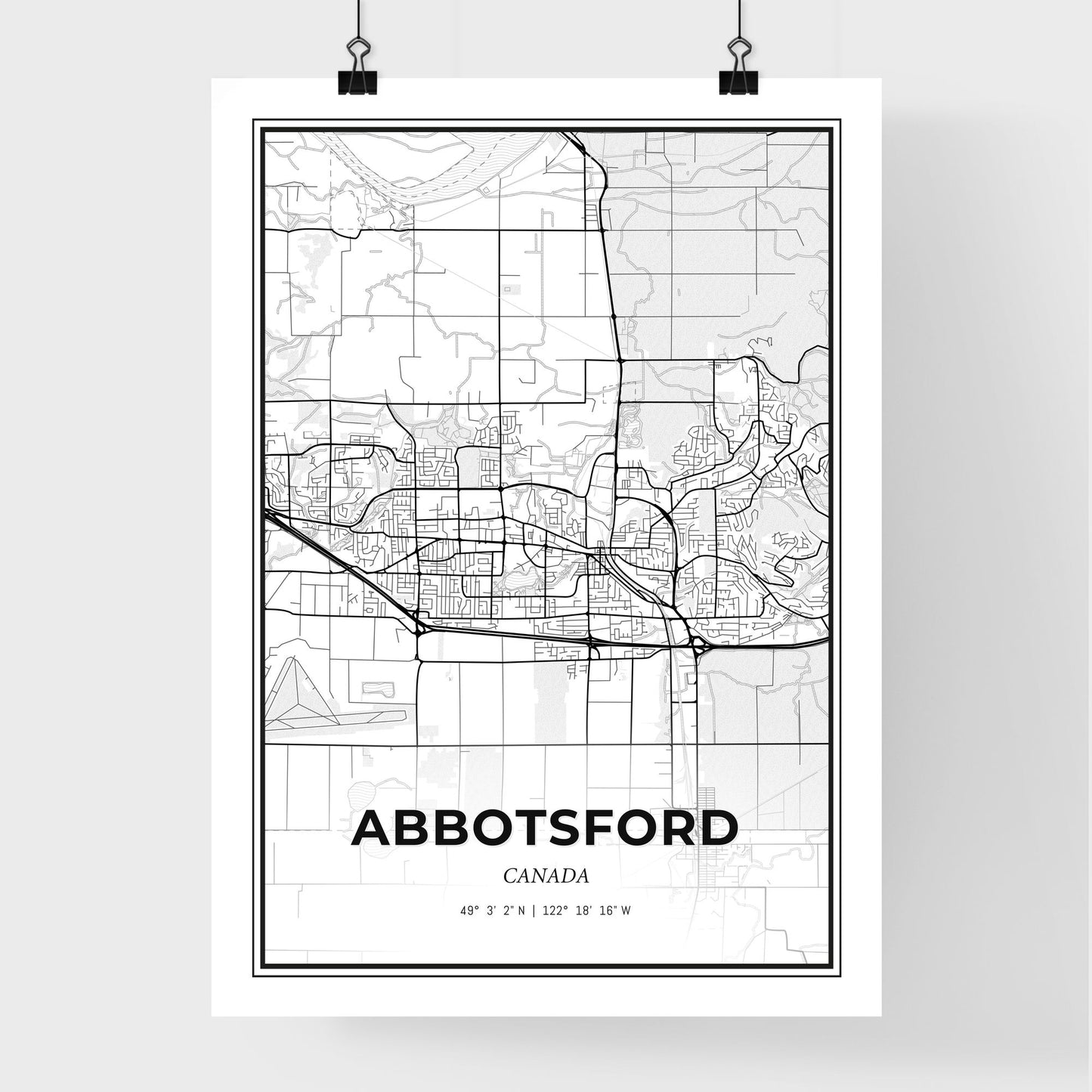 Abbotsford Canada - Premium City Map Poster