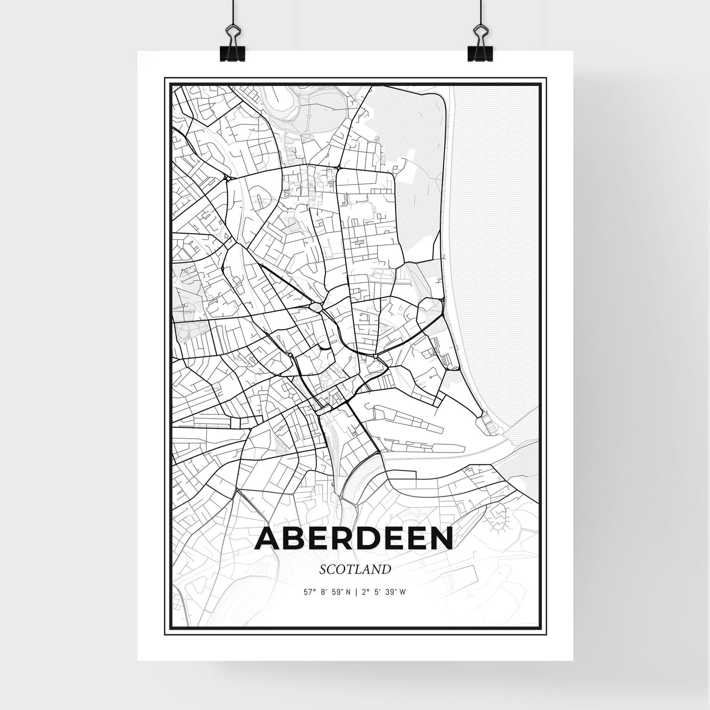 Aberdeen Scotland - Premium City Map Poster