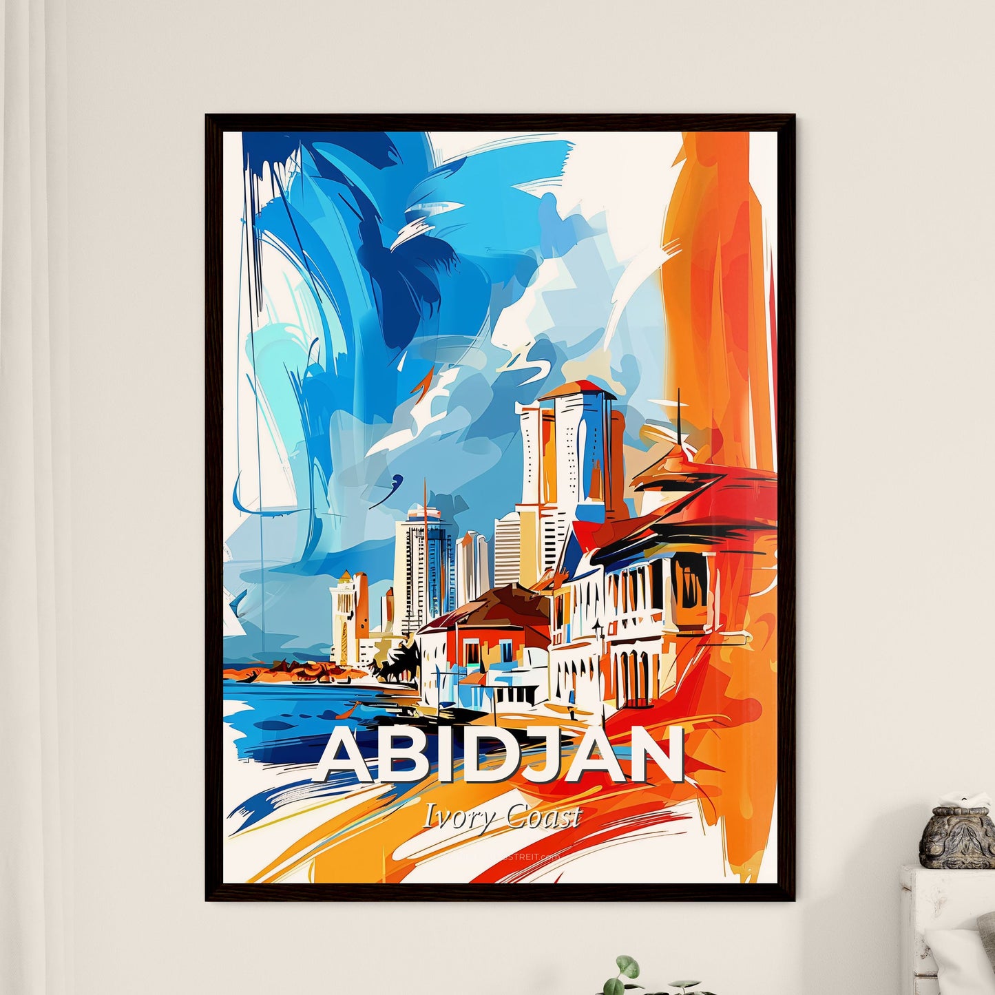 Vibrant Abidjan, Ivory Coast - A Painting Of A City