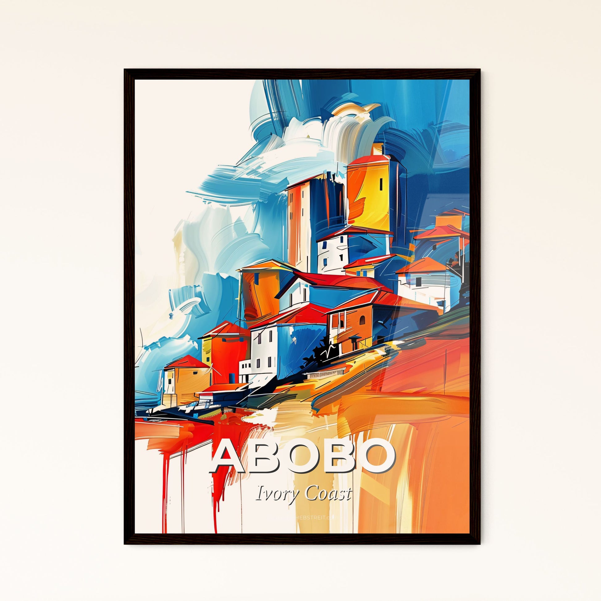 Vibrant Abobo, Ivory Coast - A Painting Of A City