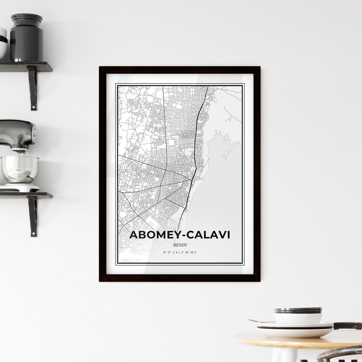 Abomey-Calavi Benin - Minimal City Map