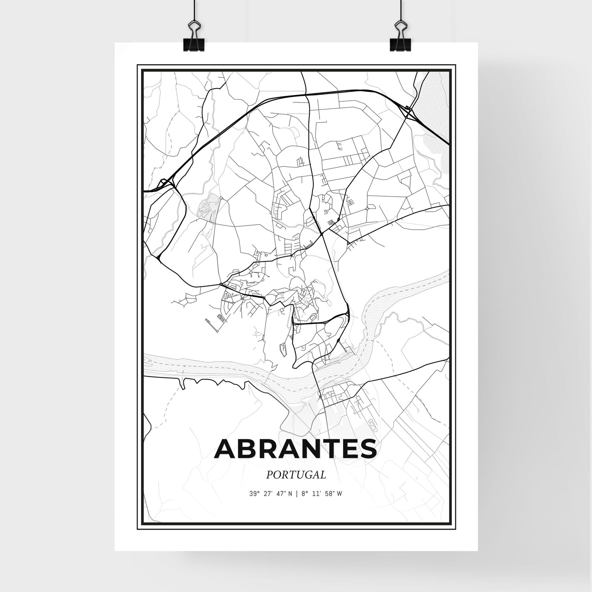 Abrantes Portugal - Premium City Map Poster