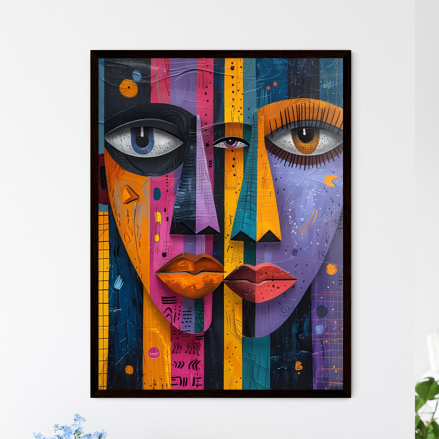 Modern African Art - Framed Art Print