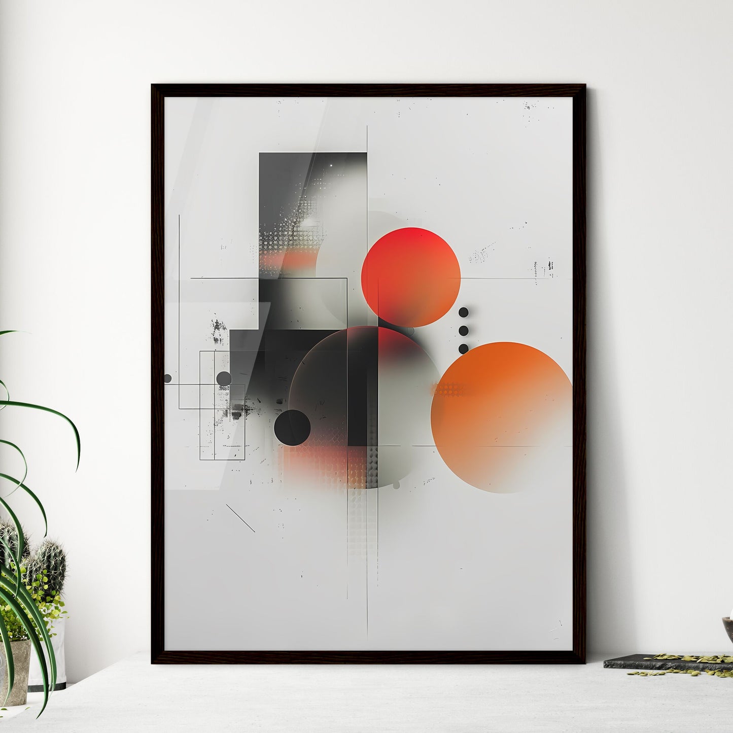 Abstract Geometric Art with AI - Framed Art Print