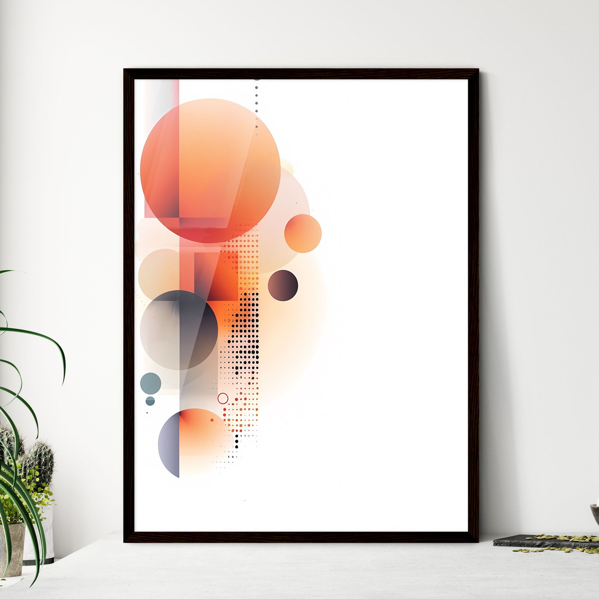 Vibrant Geometric Art with AI - Framed Art Print