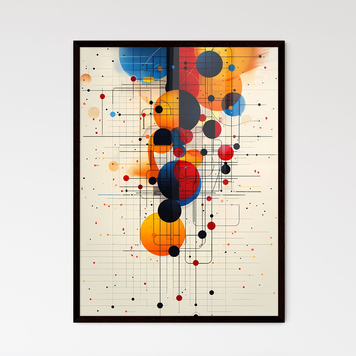 Abstract Medical Art - Colorful Circles and Lines in Vibrant Geometric Painting Default Title