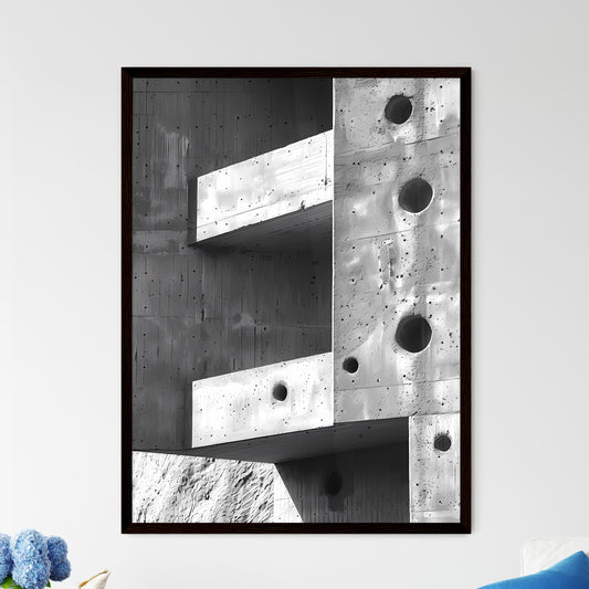 Concrete Art Brutalist Building Facade Close Up Framed Art