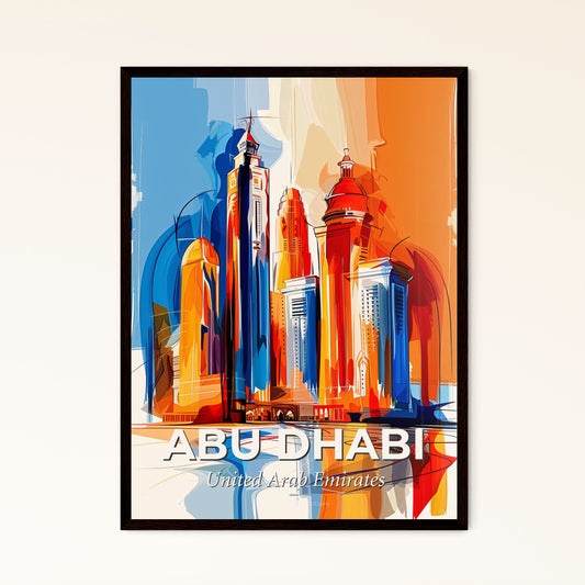 Vibrant Abu Dhabi  , United Arab Emirates - A Painting Of A City