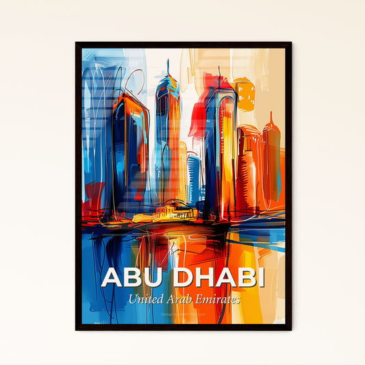 Vibrant Abu Dhabi  , United Arab Emirates - A Painting Of A City