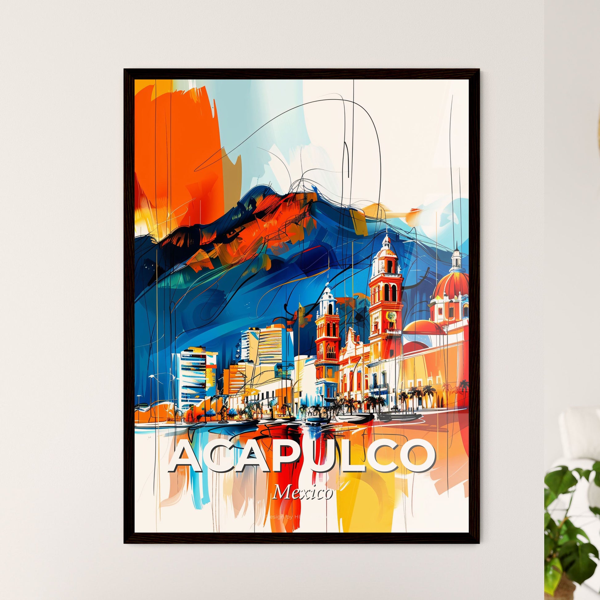 Vibrant Acapulco, Mexico - A Painting Of A City