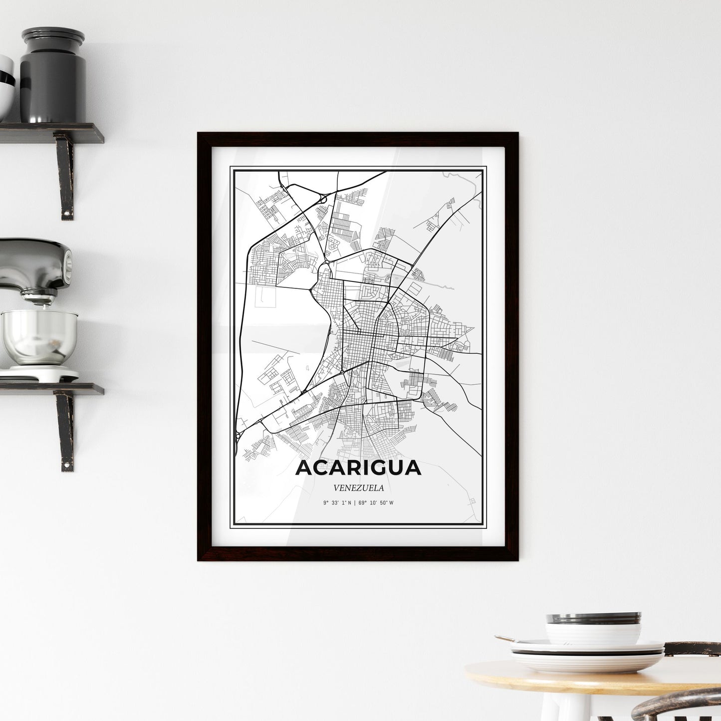 Acarigua Venezuela - Minimal City Map