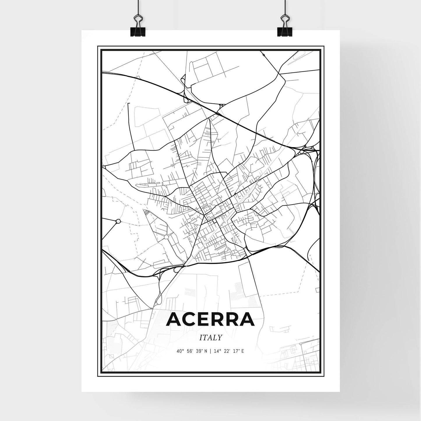 Acerra Italy - Premium City Map Poster