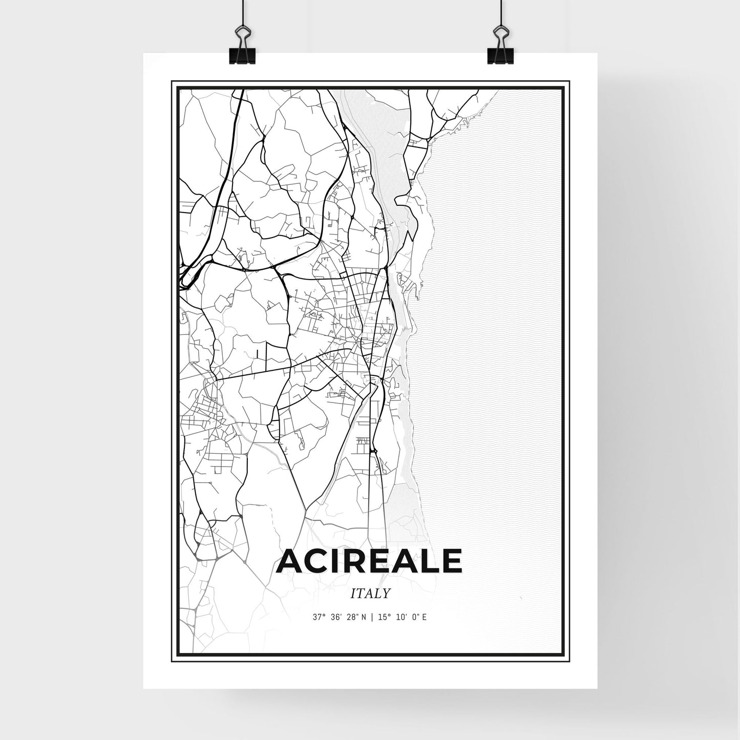 Acireale Italy - Premium City Map Poster