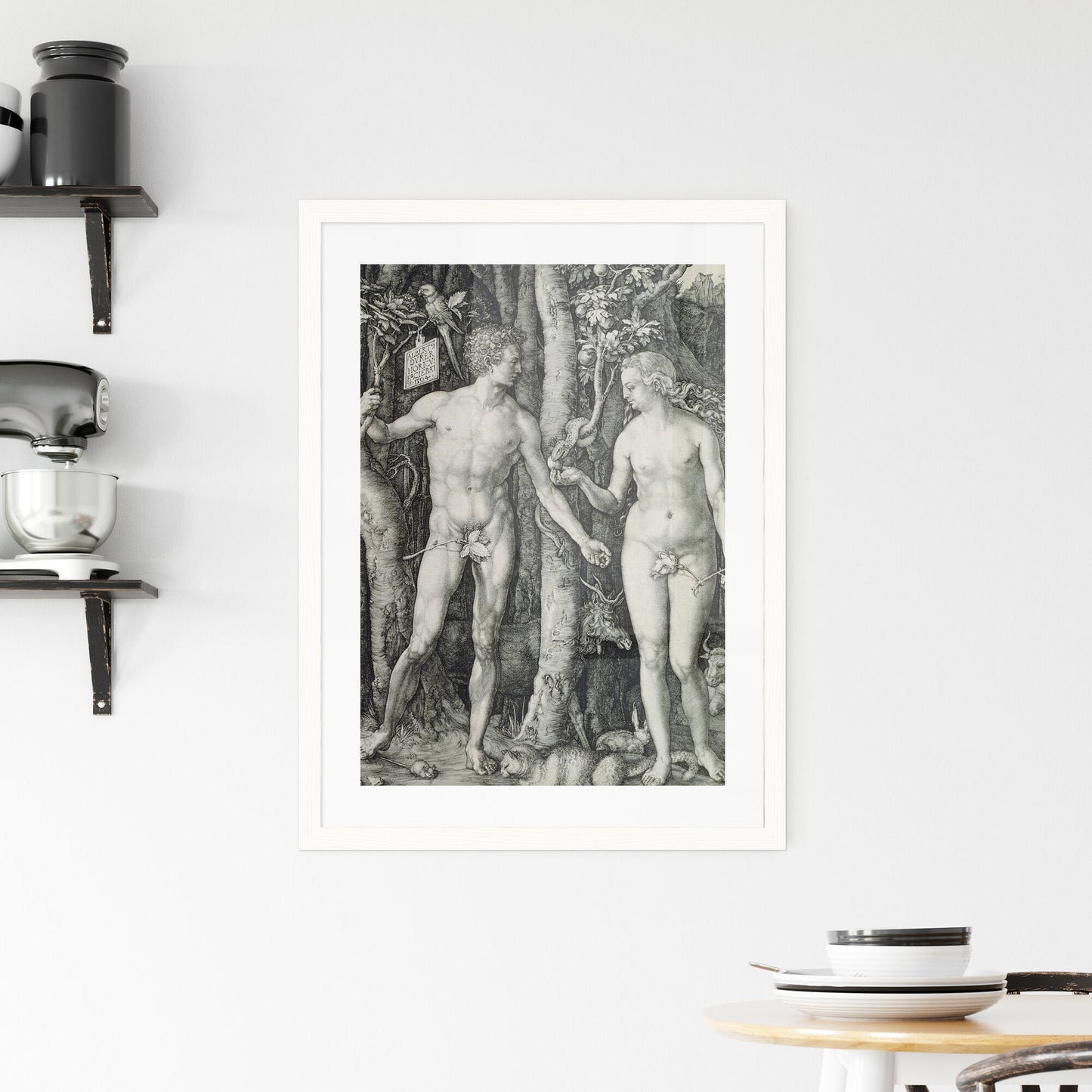 Framed Print of Adam and Eve by Albrecht Dürer