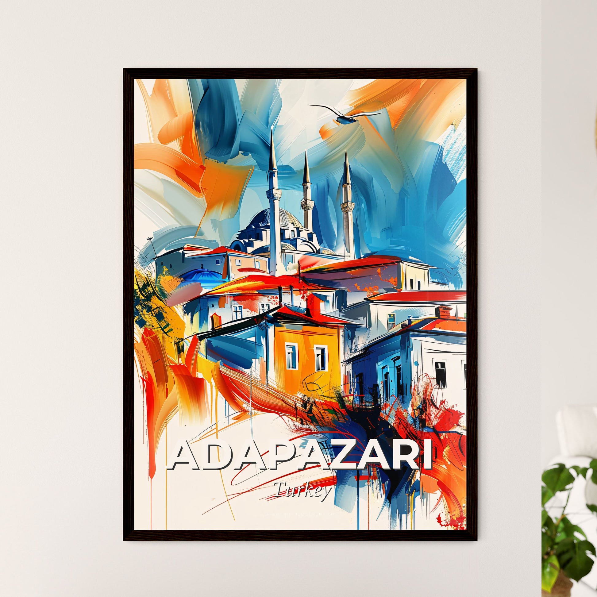 Vibrant Adapazari, Turkey - A Painting Of A City