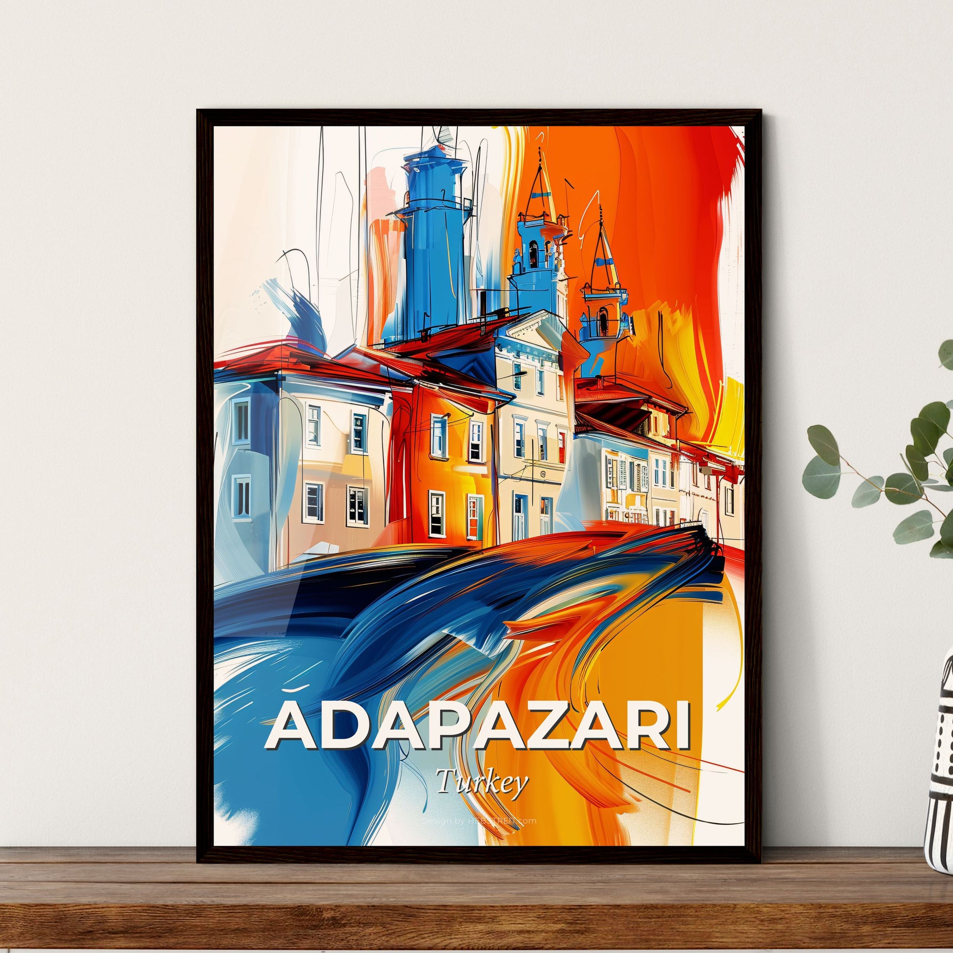 Vibrant Adapazari, Turkey - A Painting Of A Building