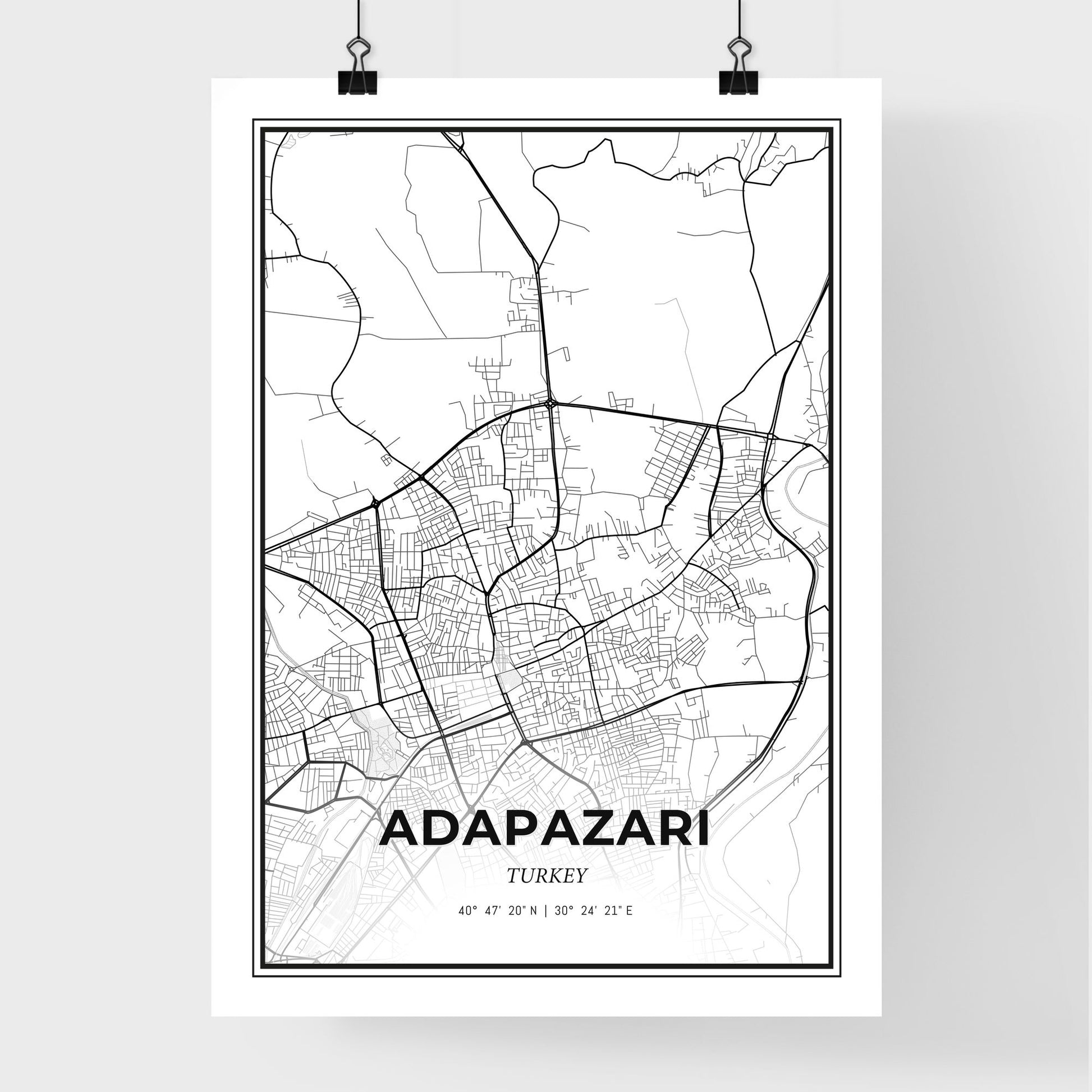 Adapazarı Turkey - Premium City Map Poster