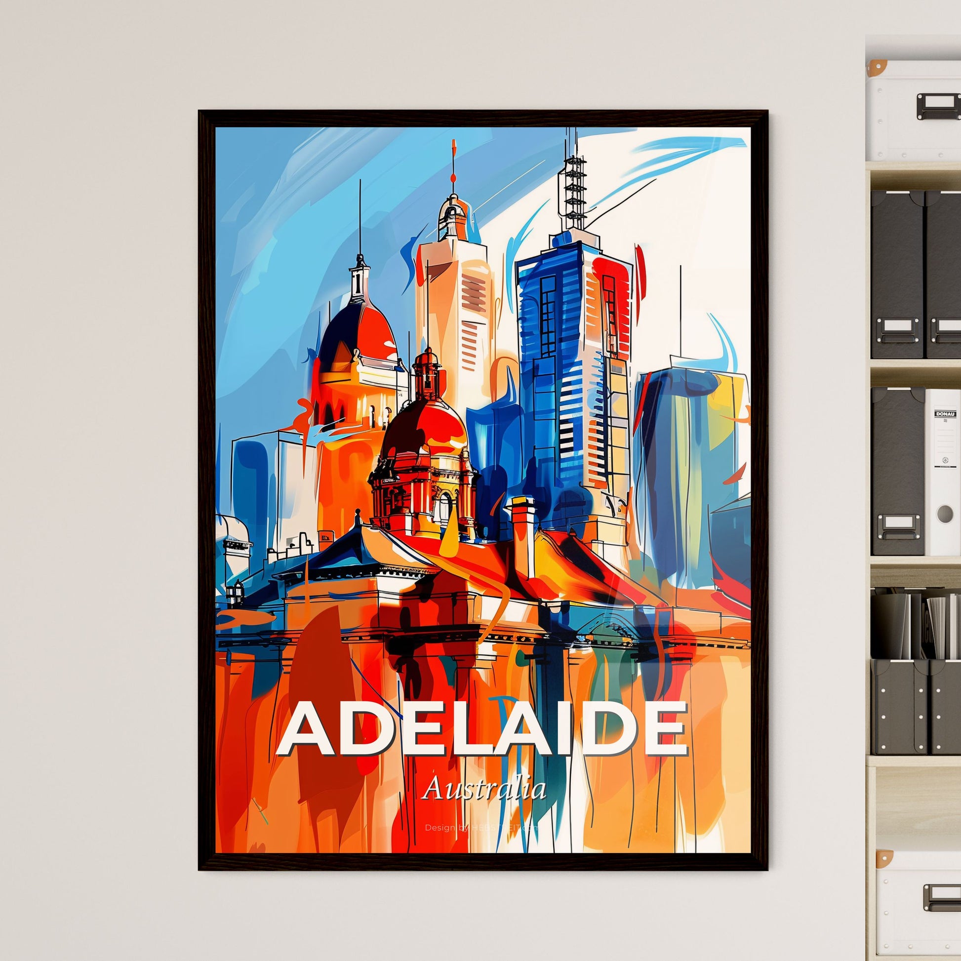 Vibrant Adelaide, Australia - A Colorful Cityscape With Towers And Buildings