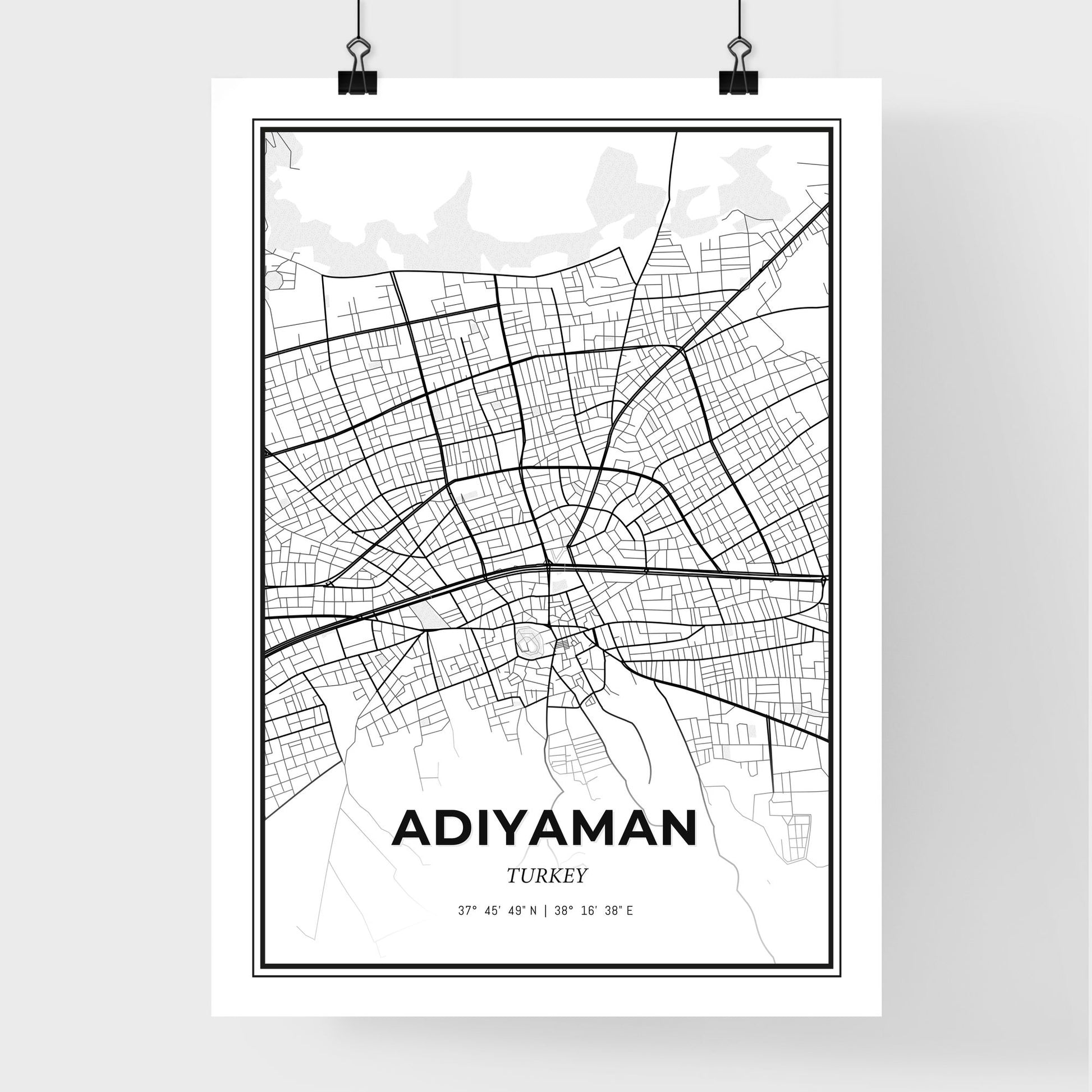 Adıyaman Turkey - Premium City Map Poster