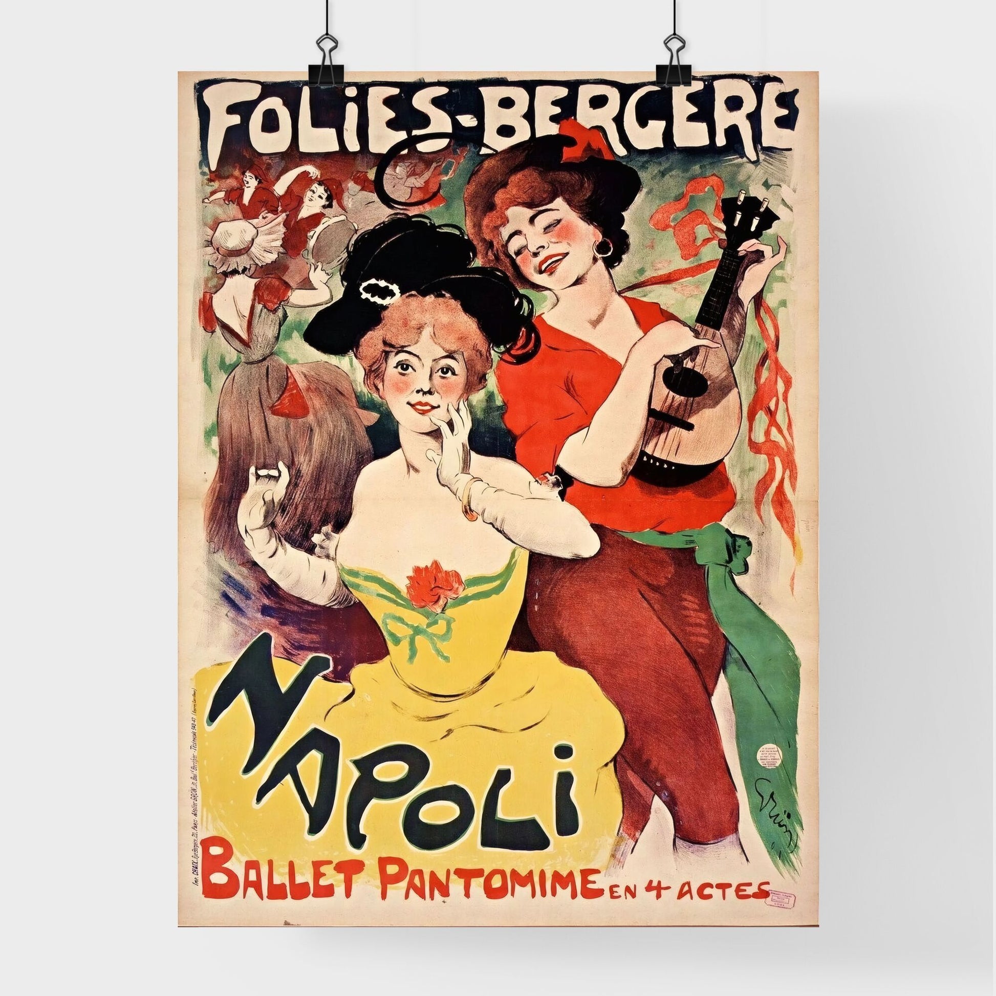 Advertising for Napoli by Jules-Alexandre Grün Poster