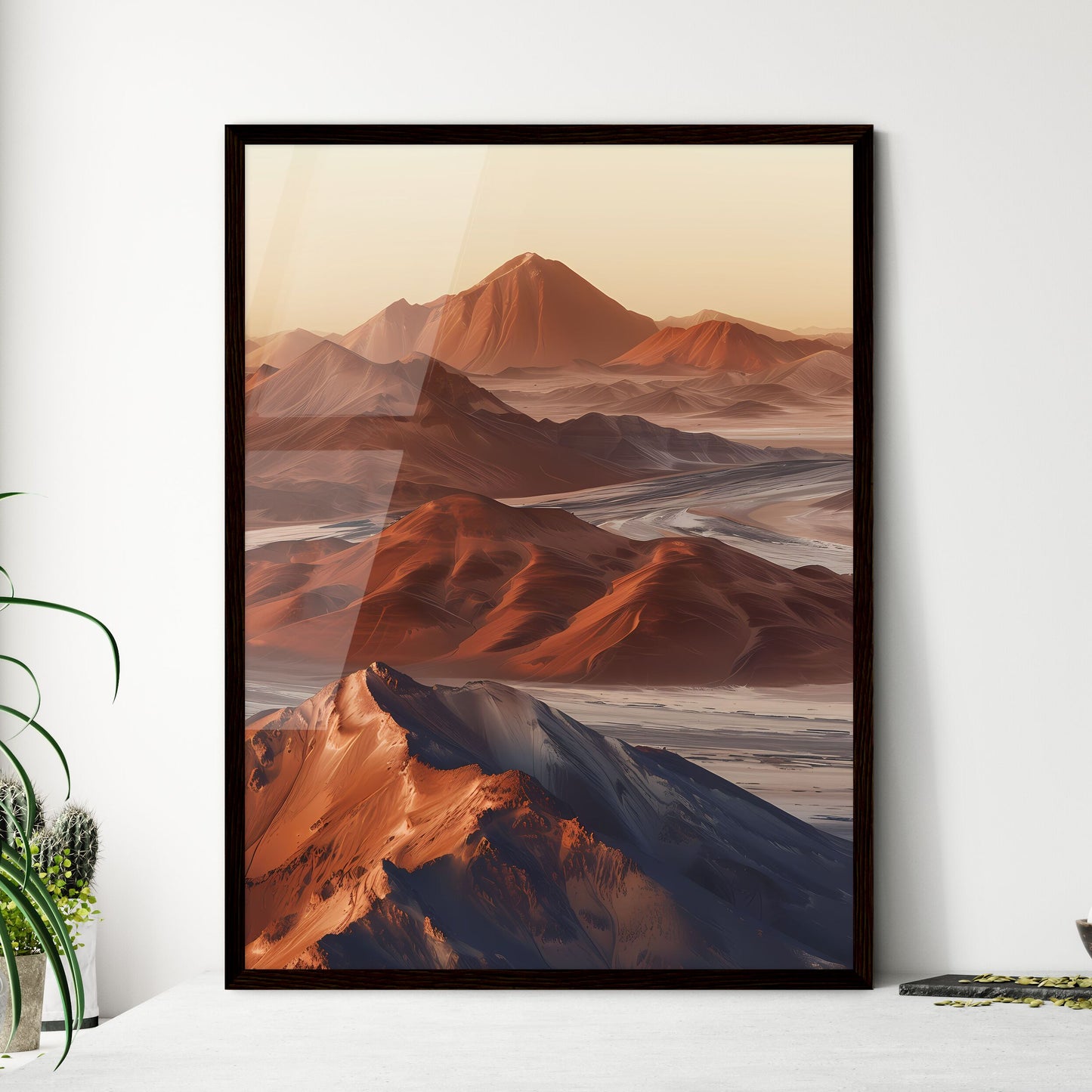 Panoramic Desert Artwork - Framed Art Print
