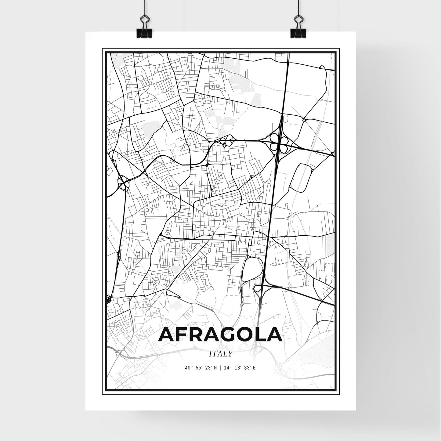 Afragola Italy - Premium City Map Poster