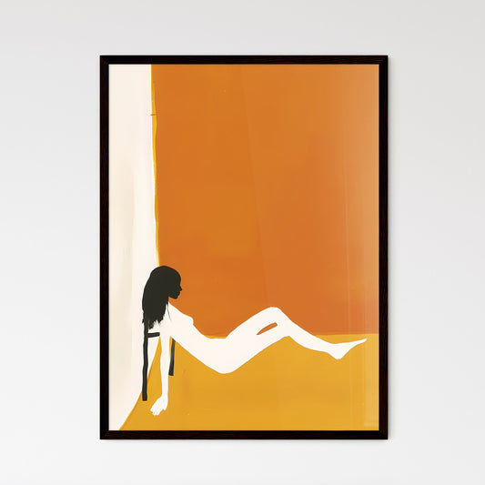 Vibrant Papier Couché Art Poster: Minimalistic Art Fauvism Simplicity - Woman on Chair Default Title