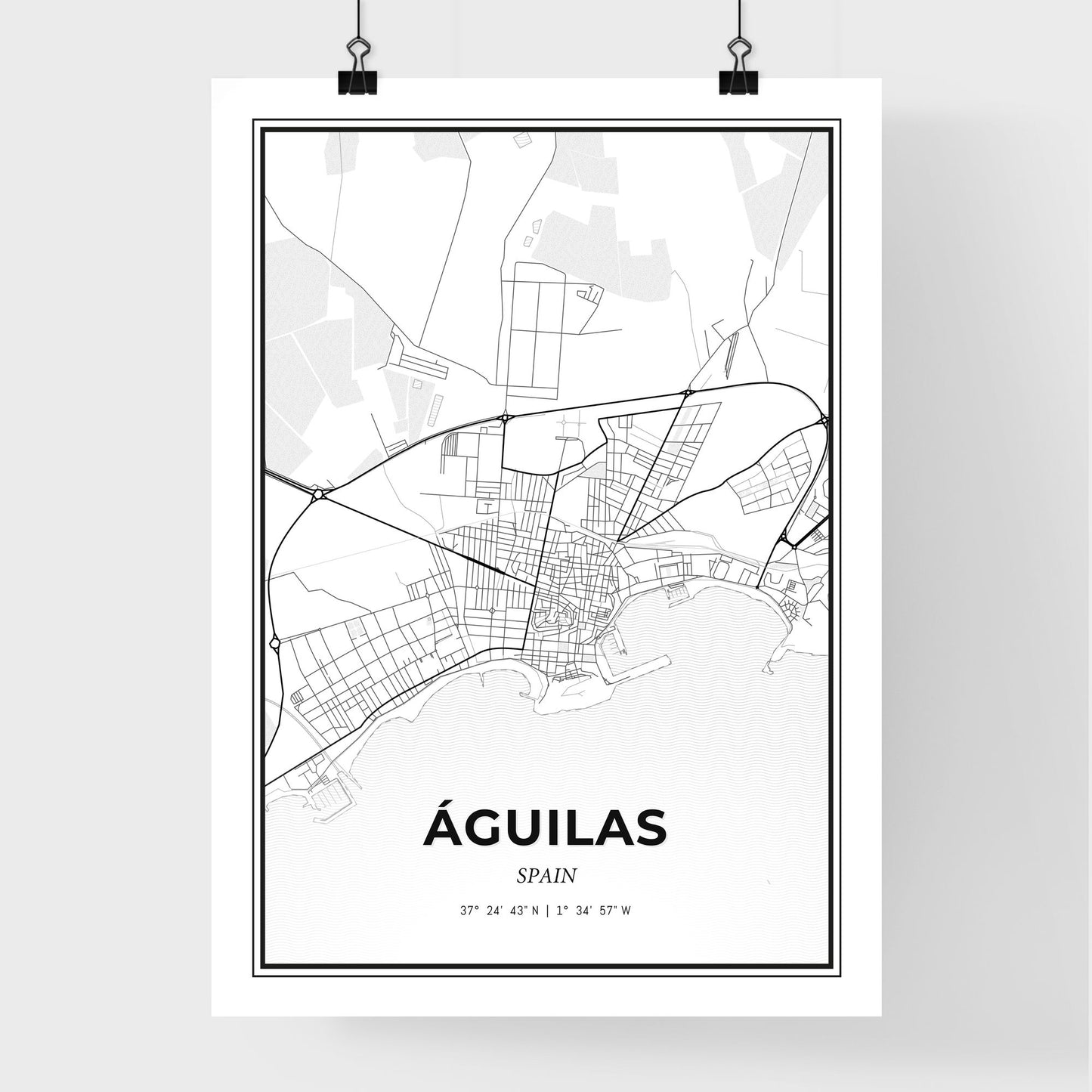 Águilas Spain - Premium City Map Poster