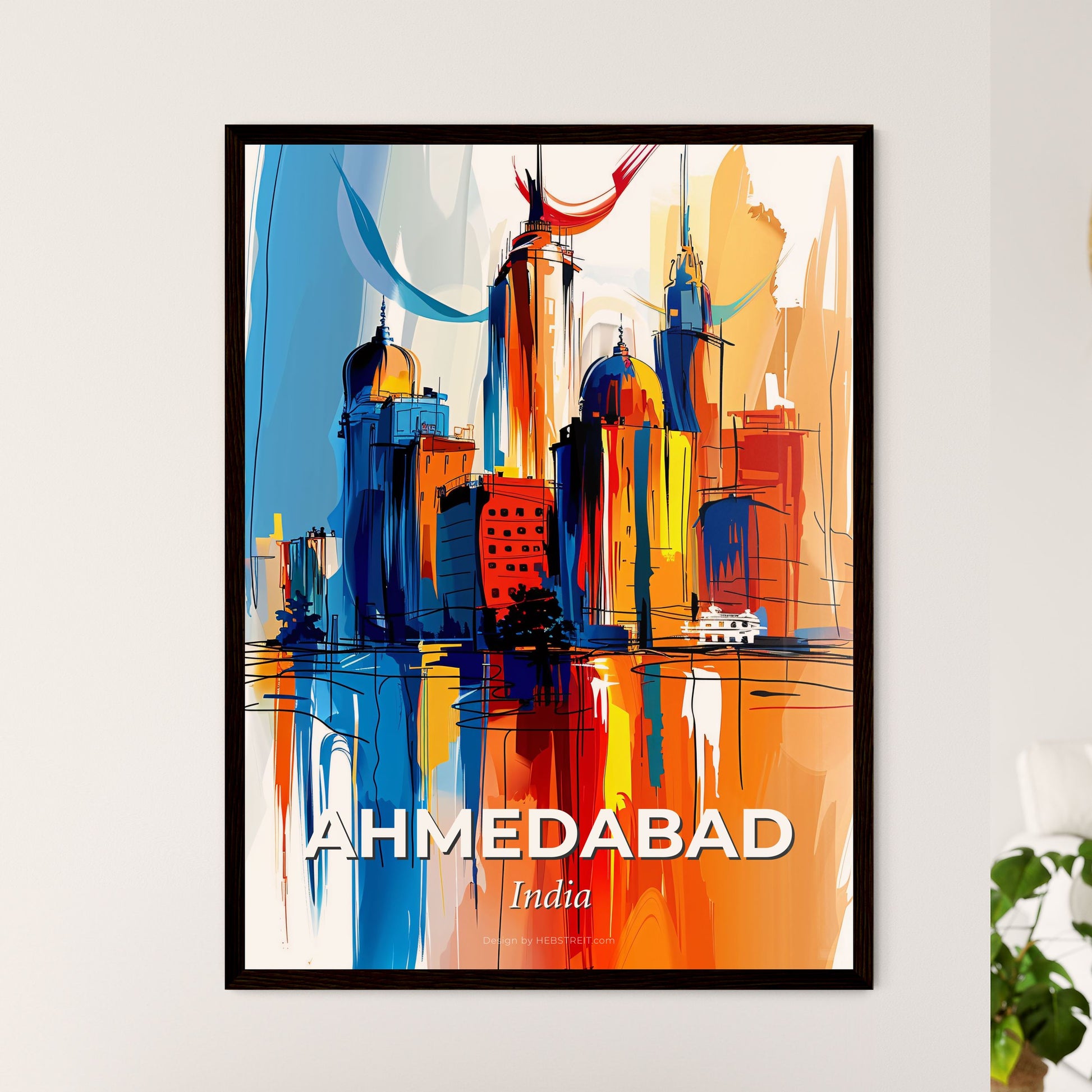 Vibrant Ahmedabad, India - A Painting Of A City