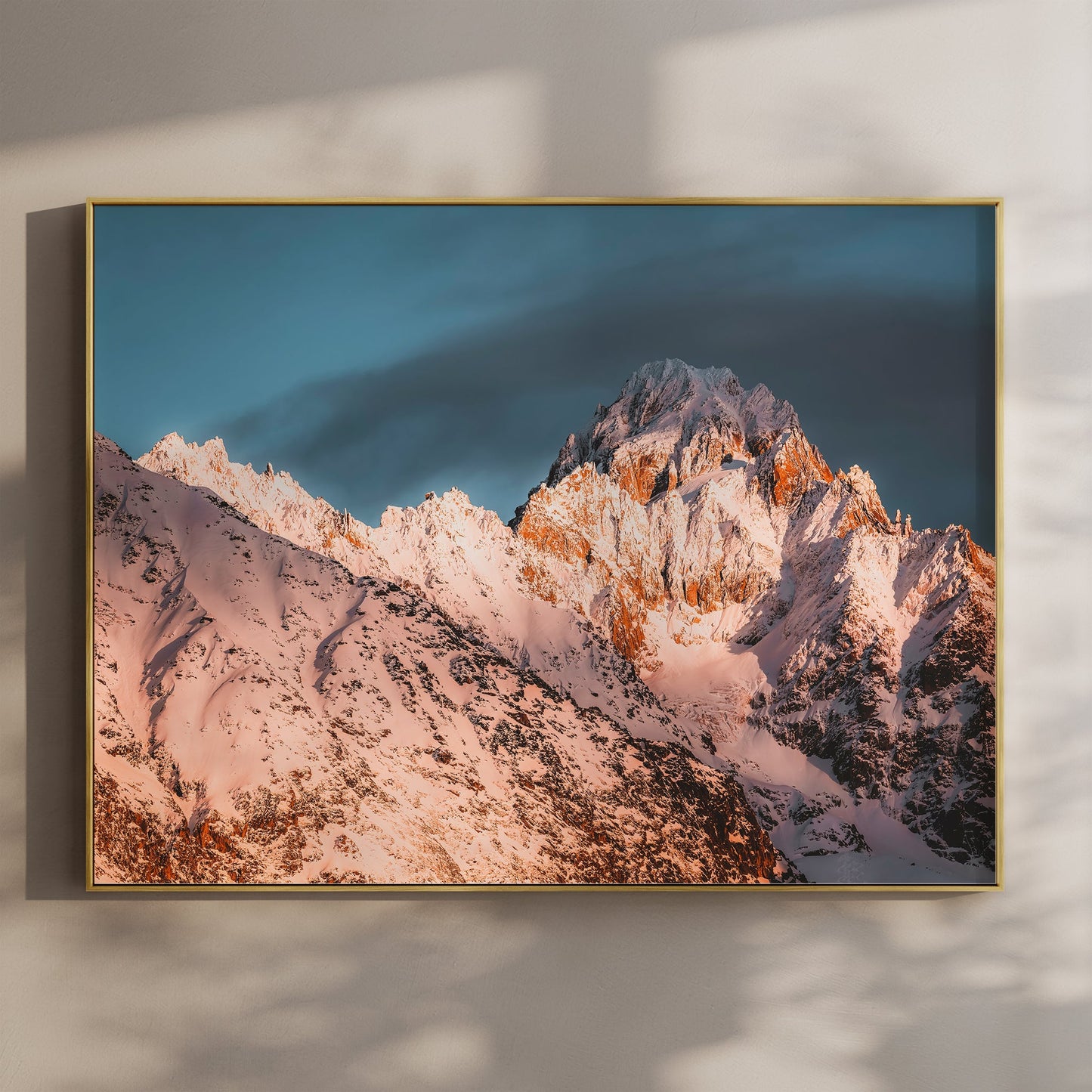 Aiguille du Chardonnet Chamonix Wall Art – French Alps Mountain Sunset Print