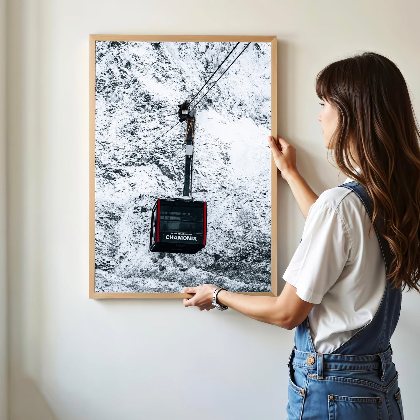 Aiguille du Midi Cable Car Print – Chamonix Alpine Adventure Wall Art