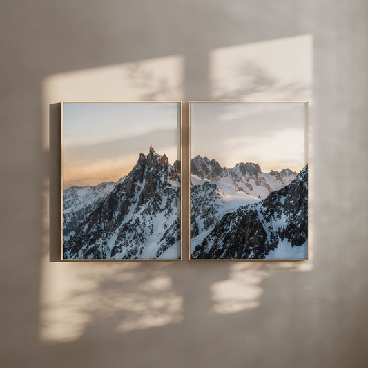 Aiguille du Midi Sunrise Wall Art – Chamonix Mountain Landscape Prints